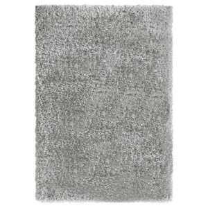 shaggy gulvtæppe med høj luv 140x200 cm 50 mm grå