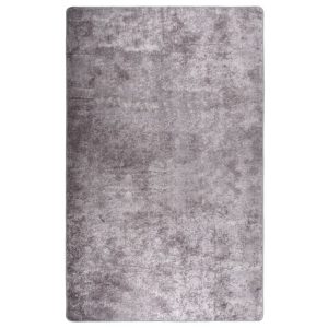 tæppe 160x230 cm skridsikkert og vaskbart grå