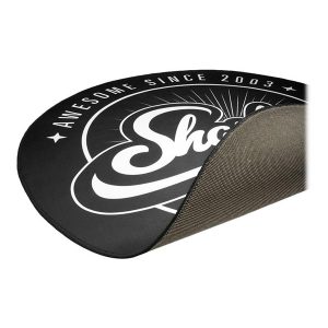Sharkoon - floor mat - round - 120 cm - black white
