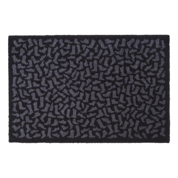 GULVMÅTTE 60 X 90 CM - FOOTWEAR/BLACK GREY - Sort/Grå / 90x60x0,7