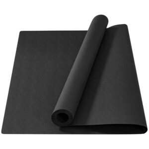 Gulvmåtte til fitnessudstyr skridsikker fitnessmåtte 4 mm tykk underlagsmåtte 200 x 100 cm sort