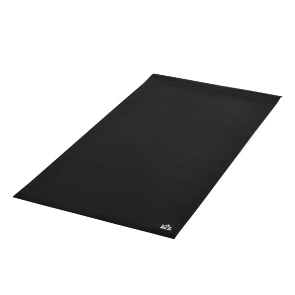 Gulvmåtte til fitnessudstyr skridsikker fitnessmåtte 6 mm tyk underlag sportsmåtte multifunktionsmåtte til yoga løbebånd motionscykel yogamåtte gulvmåtte 180 x 90 cm sort