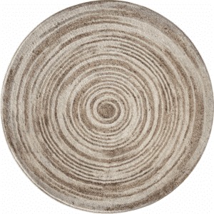 Gulvtæppe Loomery Brady rund Ø150 cm beige gulvmåtte 12 cm luv